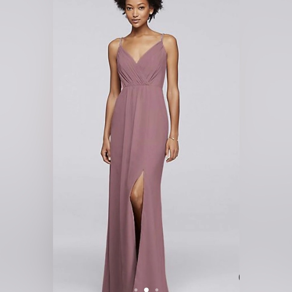 David's Bridal Quartz Bridesmaid Dress